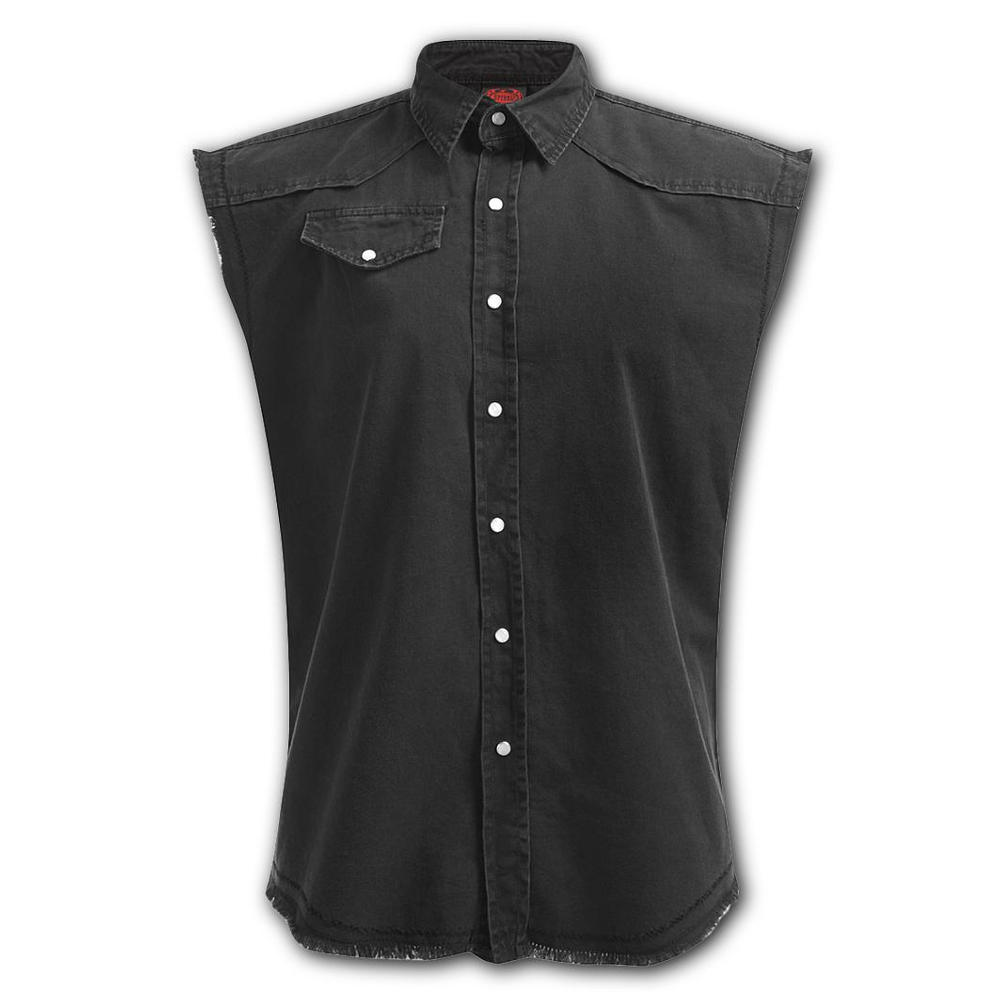 Spiral - METAL STREETWEAR Mouwloos werkshirt - Zwart